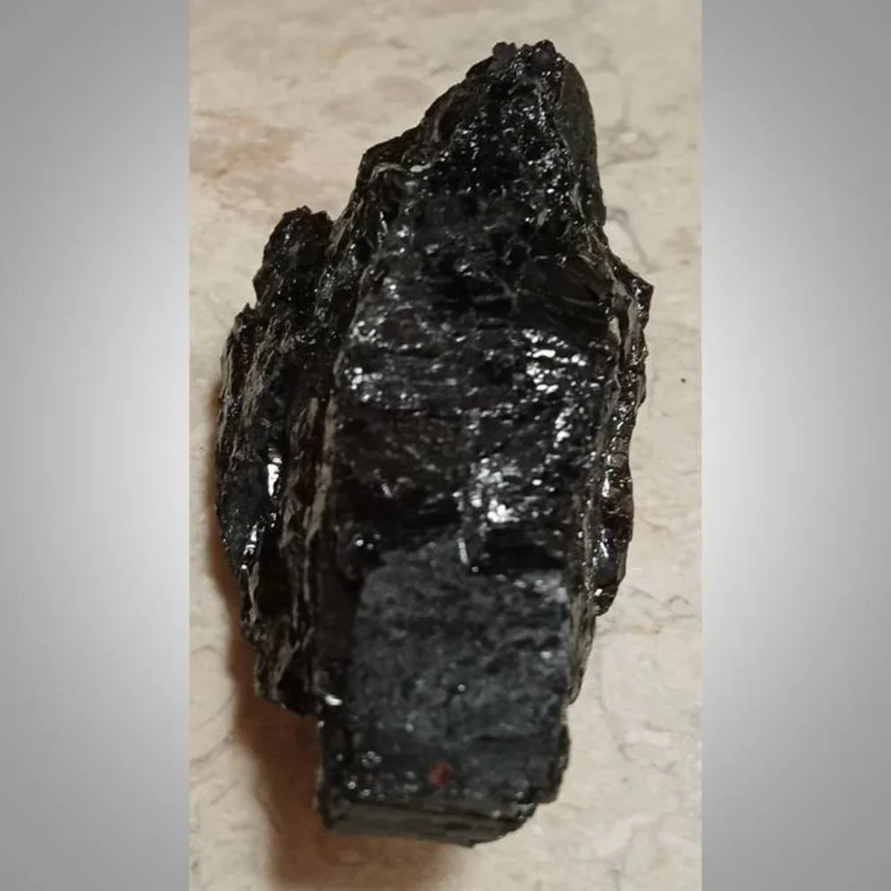 Black TOURMALINE stone chunk healing : protection chakra 07